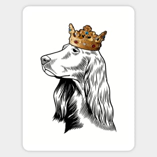 Irish Setter Dog King Queen Wearing Crown Sticker